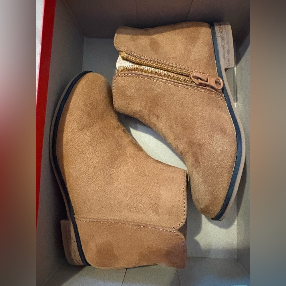 Tan Kids Ankle Boots